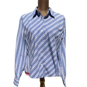 Faconnable Striped Button Down Shirt Size XL